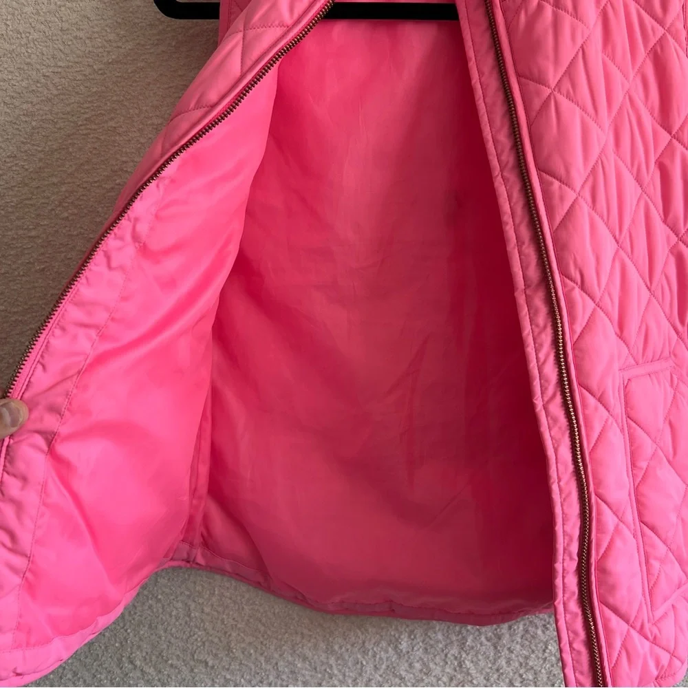 Crewcuts‎ Girls Kids Quilted Puffer Vest Bright Pink Zipper Size 12